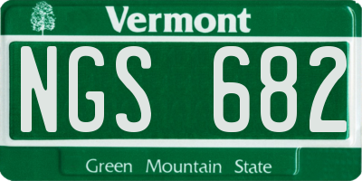 VT license plate NGS682