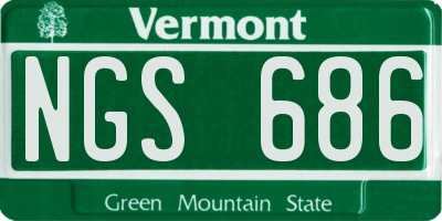 VT license plate NGS686