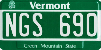 VT license plate NGS690