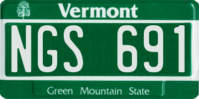 VT license plate NGS691