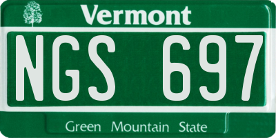 VT license plate NGS697