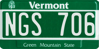 VT license plate NGS706