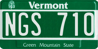 VT license plate NGS710