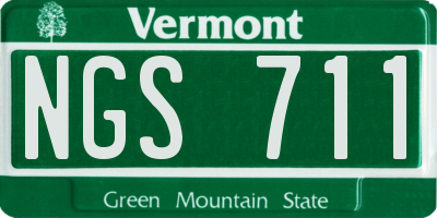 VT license plate NGS711