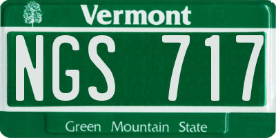 VT license plate NGS717