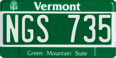 VT license plate NGS735