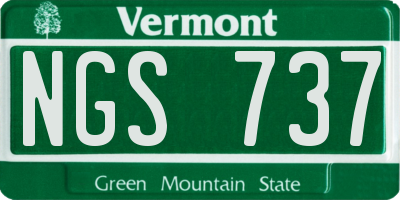VT license plate NGS737