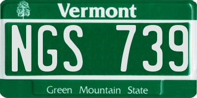 VT license plate NGS739