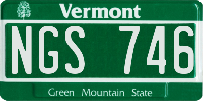VT license plate NGS746