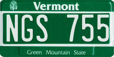 VT license plate NGS755