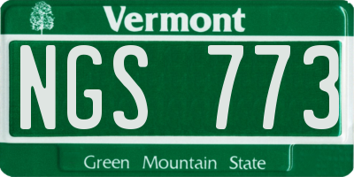 VT license plate NGS773