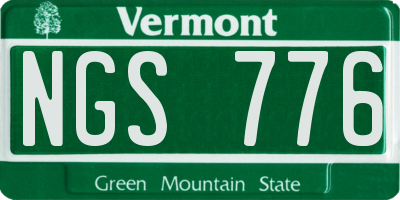 VT license plate NGS776