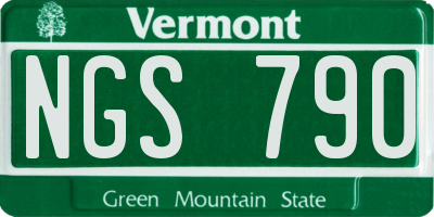 VT license plate NGS790