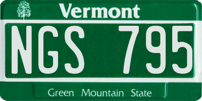 VT license plate NGS795