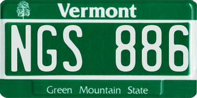 VT license plate NGS886
