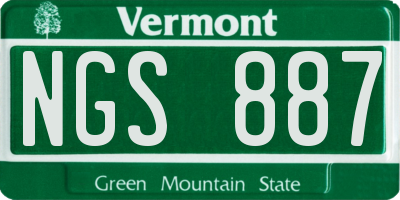 VT license plate NGS887