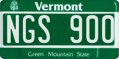 VT license plate NGS900