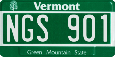 VT license plate NGS901