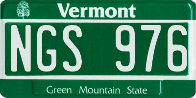 VT license plate NGS976