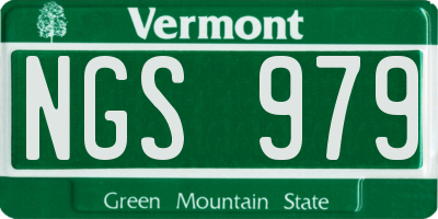 VT license plate NGS979
