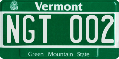VT license plate NGT002