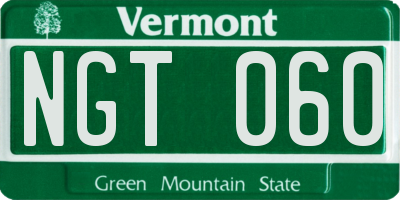 VT license plate NGT060