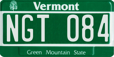 VT license plate NGT084