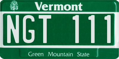 VT license plate NGT111