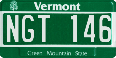 VT license plate NGT146