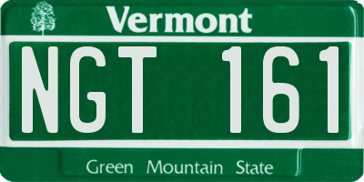 VT license plate NGT161