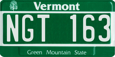 VT license plate NGT163