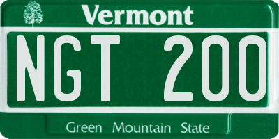 VT license plate NGT200