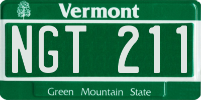VT license plate NGT211