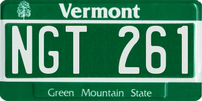 VT license plate NGT261