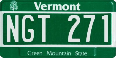 VT license plate NGT271