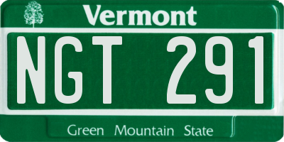 VT license plate NGT291