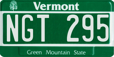 VT license plate NGT295