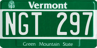 VT license plate NGT297