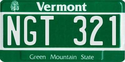 VT license plate NGT321