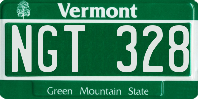 VT license plate NGT328
