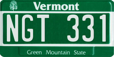 VT license plate NGT331