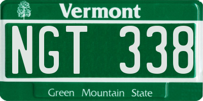 VT license plate NGT338