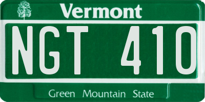 VT license plate NGT410