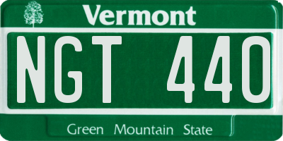 VT license plate NGT440