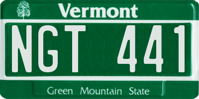 VT license plate NGT441
