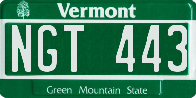 VT license plate NGT443