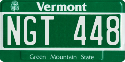VT license plate NGT448