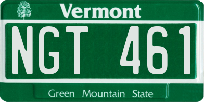 VT license plate NGT461