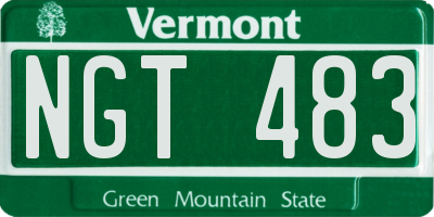 VT license plate NGT483
