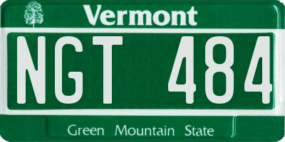 VT license plate NGT484